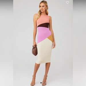 MINKPINK Evie Knit Sleeveless Midi Dress